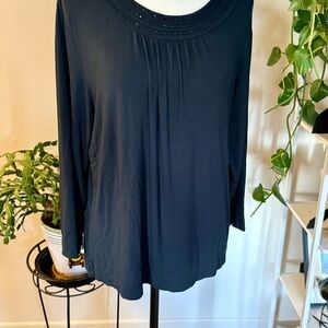 Chico's Black Long Sleeve Top
